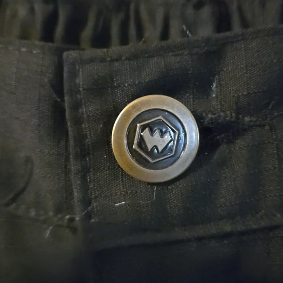 W "Multi-Bag" Unisex Black Ripstop Stretch Waist Tactical Cargo Pants Size L - Picture 2 of 16